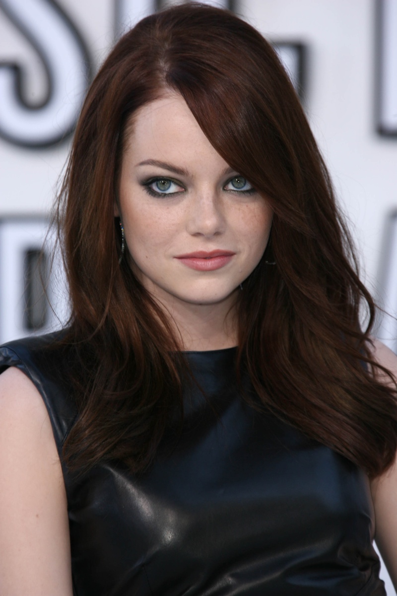 Emma Stone Hair Dark Auburn 2010