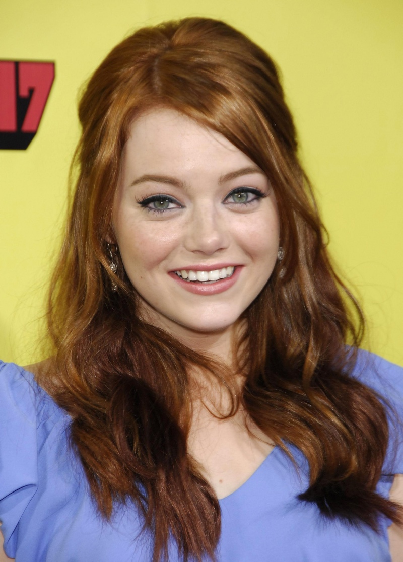 Emma Stone Hair Red Wavy 2007