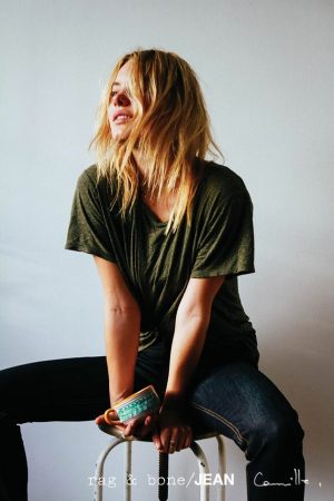 Camille Rowe Rag Bone DIY Jeans 2015 07