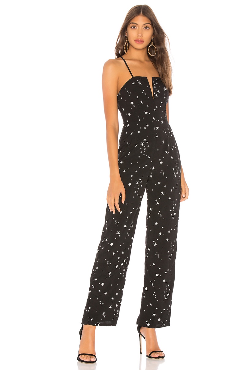 About Us Aaron Wire Wide Leg Jumpsuit $68