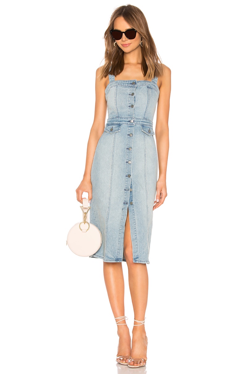 GRLFRND Petra Slim Midi Dress $298