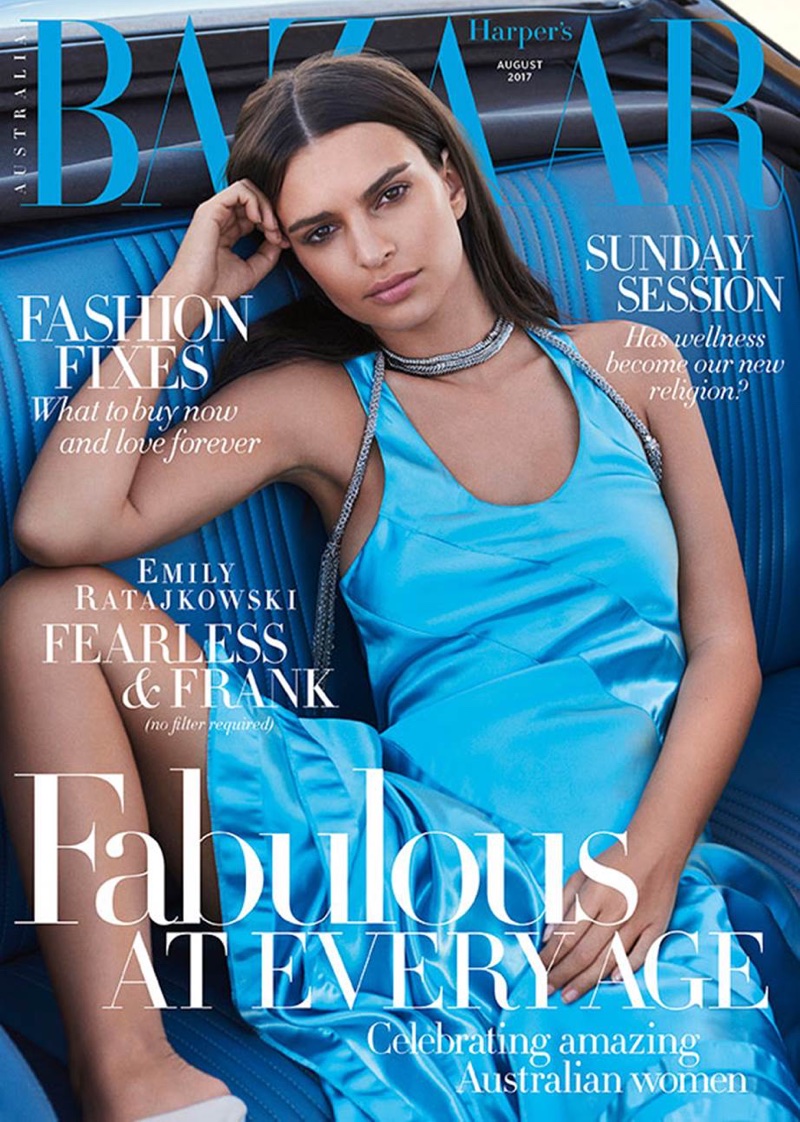 Emily Ratajkowski on Harper's Bazaar Australia August 2017 Cover