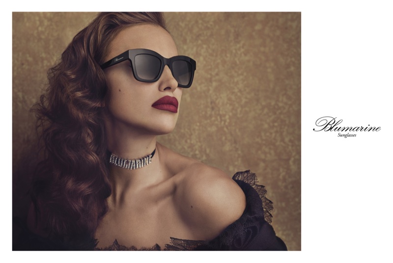 Irina Shayk stars in Blumarine's fall-winter 2017 Eyewear campaign