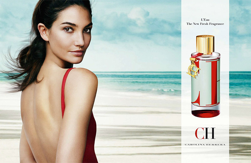 Lily Aldridge fronts the new CH by Carolina Herrera fragrance campaign