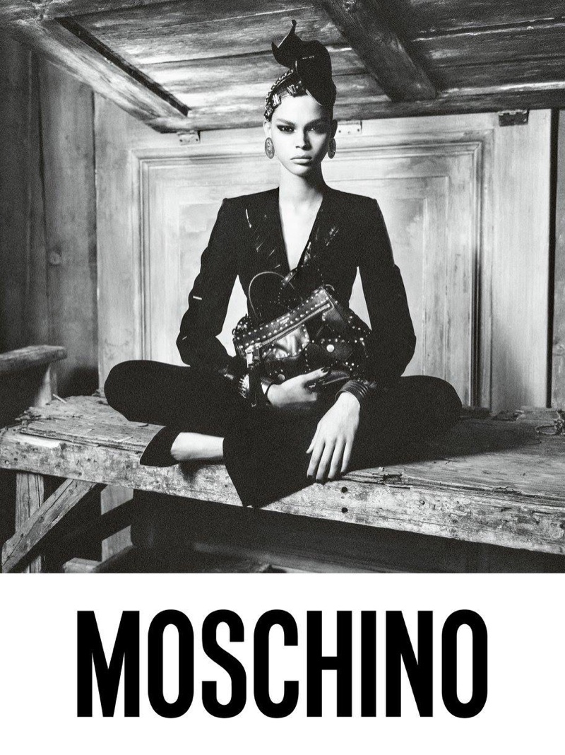 Hiandra Martinez stars in Moschino's fall-winter 2017 campaign