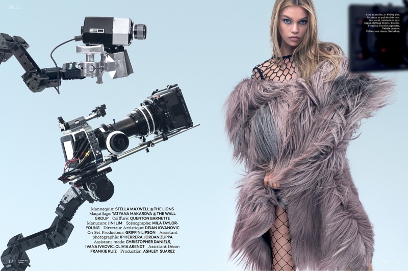 Posing for the cameras, Stella Maxwell wears glamorous looks for the editorial