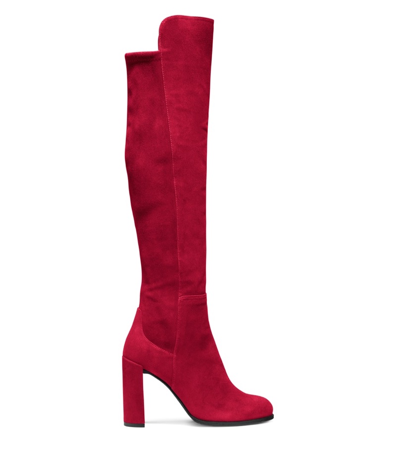 Stuart Weitzman ALLJILL Suede Boot in Scarlet $765