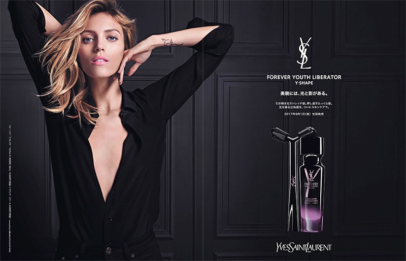 Anja Rubik fronts YSL Beauty's Forever Youth Liberator serum campaign