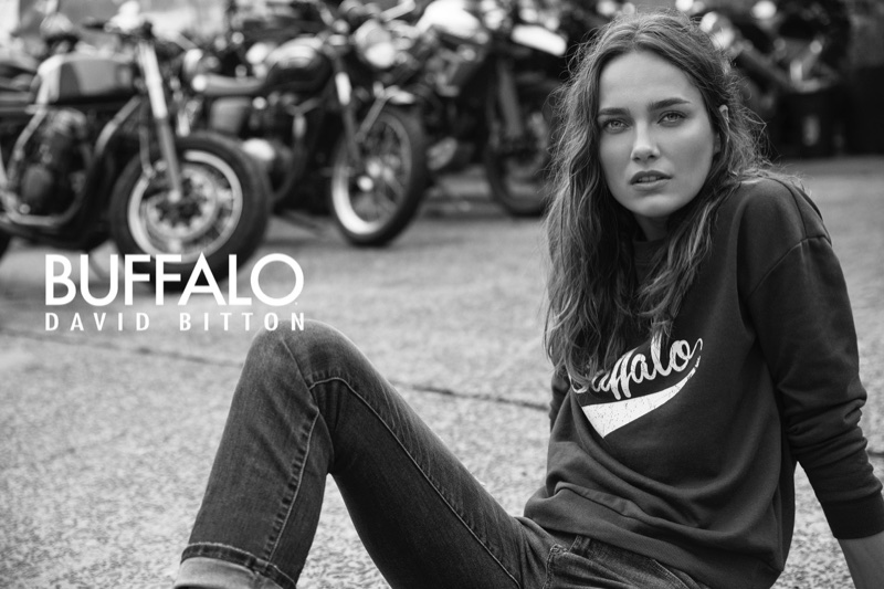 Karmen Pedaru stars in Buffalo Jeans campaign