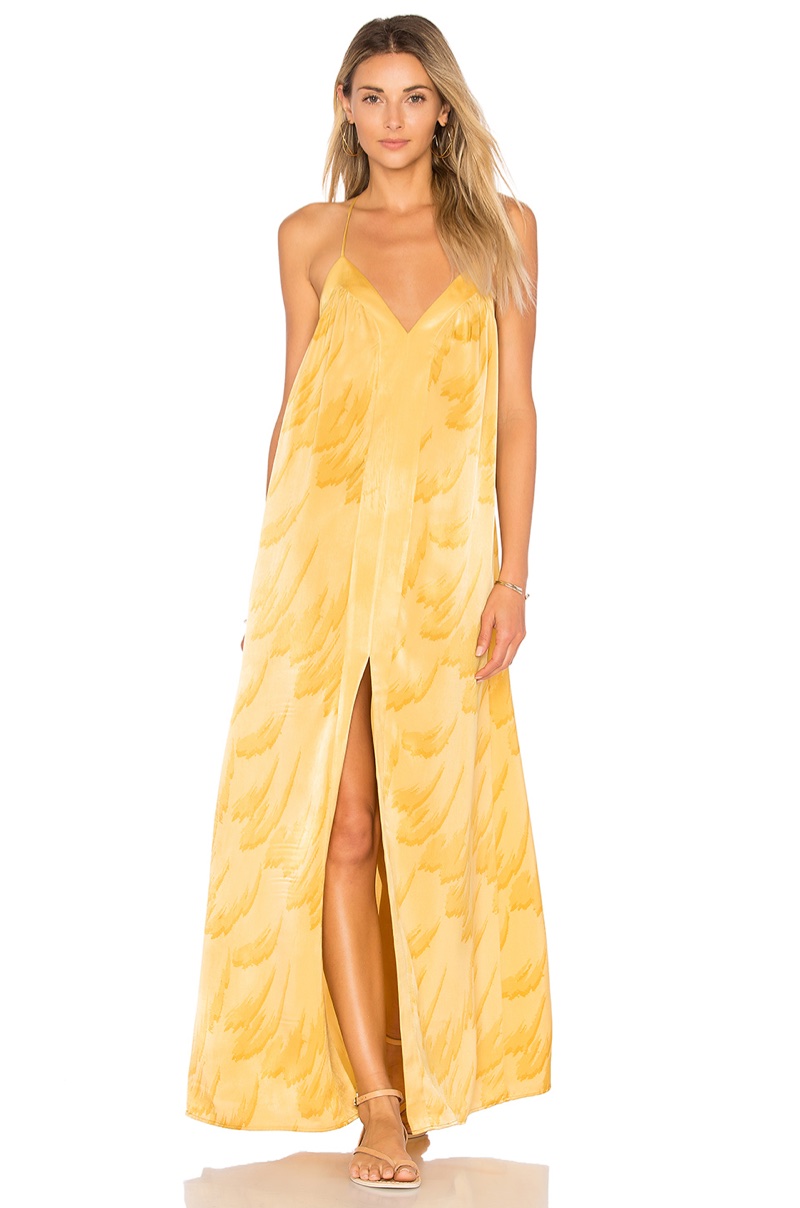 House of Harlow x REVOLVE Brynn Maxi Dress in Yellow Feather $208