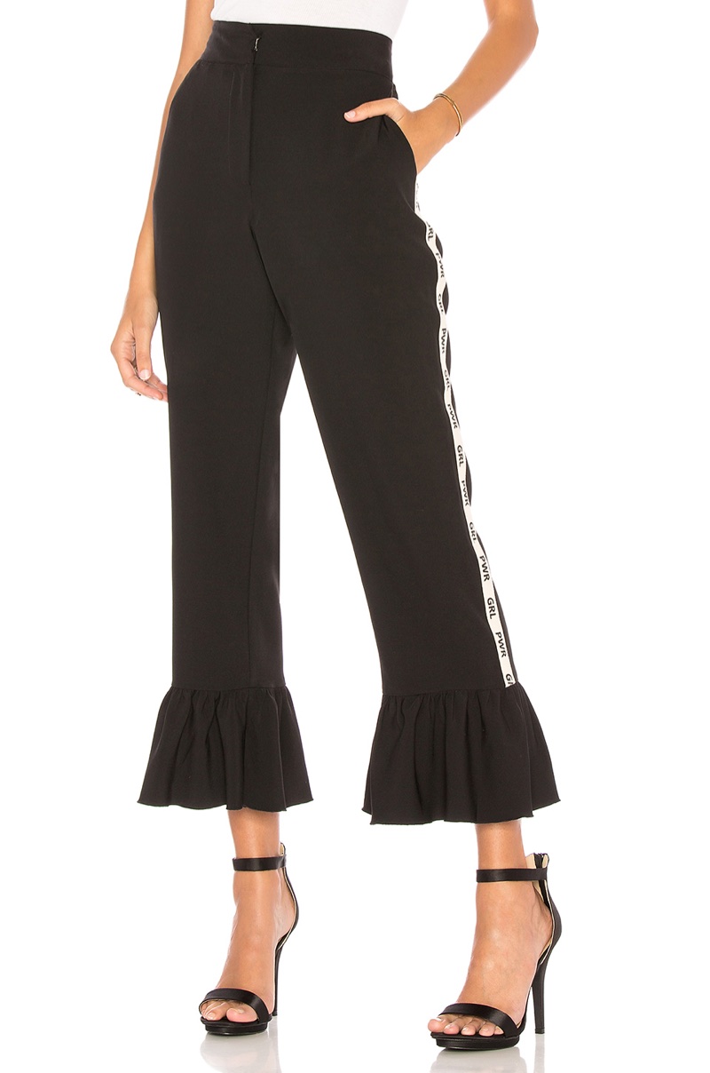 Marled x Olivia Culpo Ruffle Cuff Trouser $98