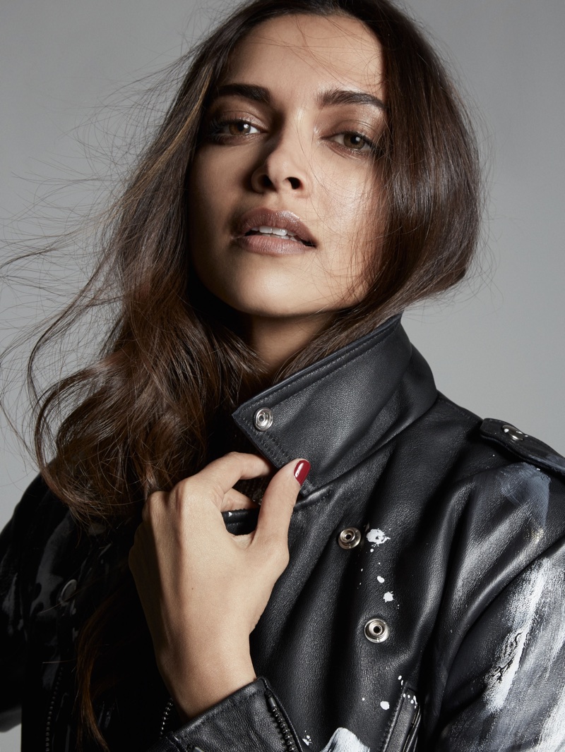 Actress Deepika Padukone wears MARR LDN leather jacket