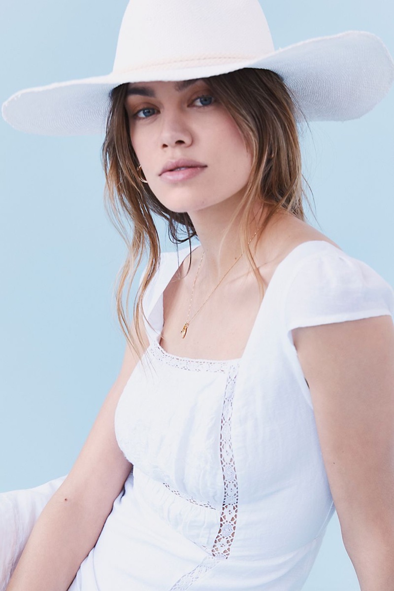 Free People Milk and Honey Mini Dress & Summer Breeze Straw Hat