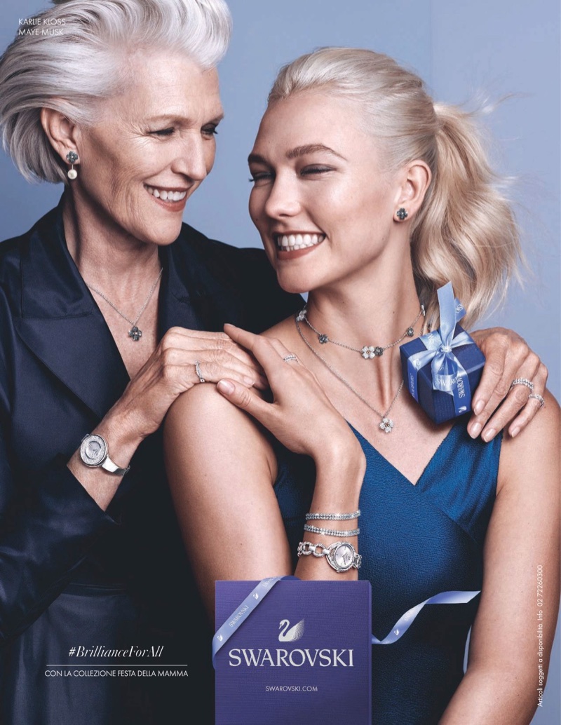 Maye Musk and Karlie Kloss front Swarovski Mother's Day 2018 campaign