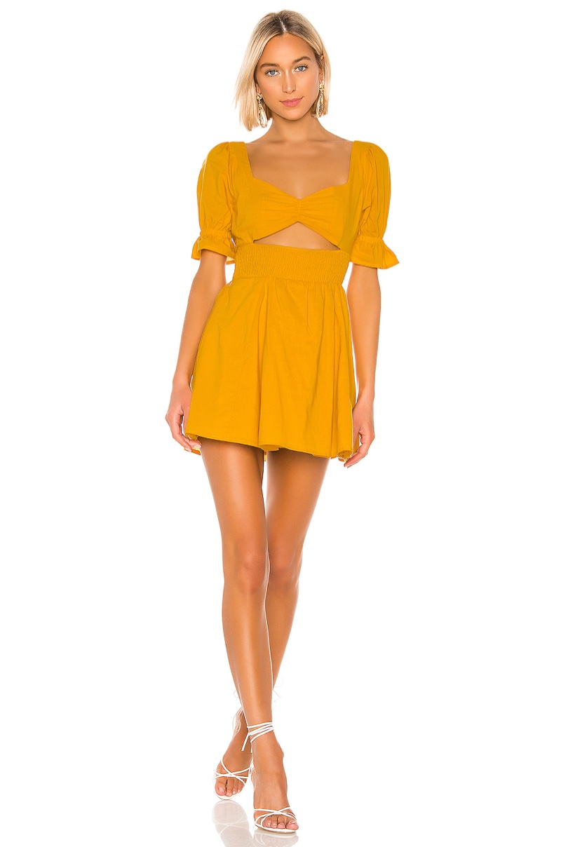 Lovers + Friends Miji Mini Dress in Sunflower Yellow $168