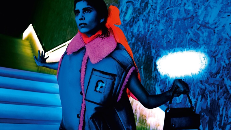 Mica Argañaraz stars in Prada 365 Ultravision fall 2018 campaign