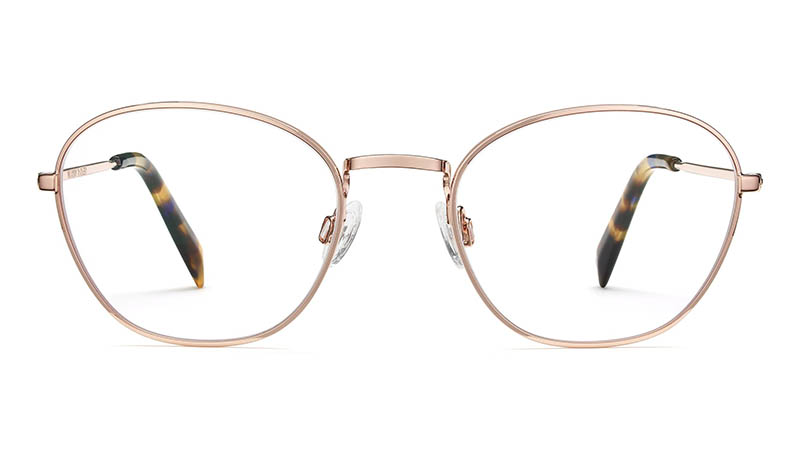 Warby Parker Colby Glasses in Rose Gold $145