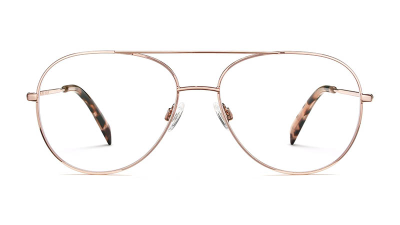 Warby Parker York Glasses in Rose Gold $145