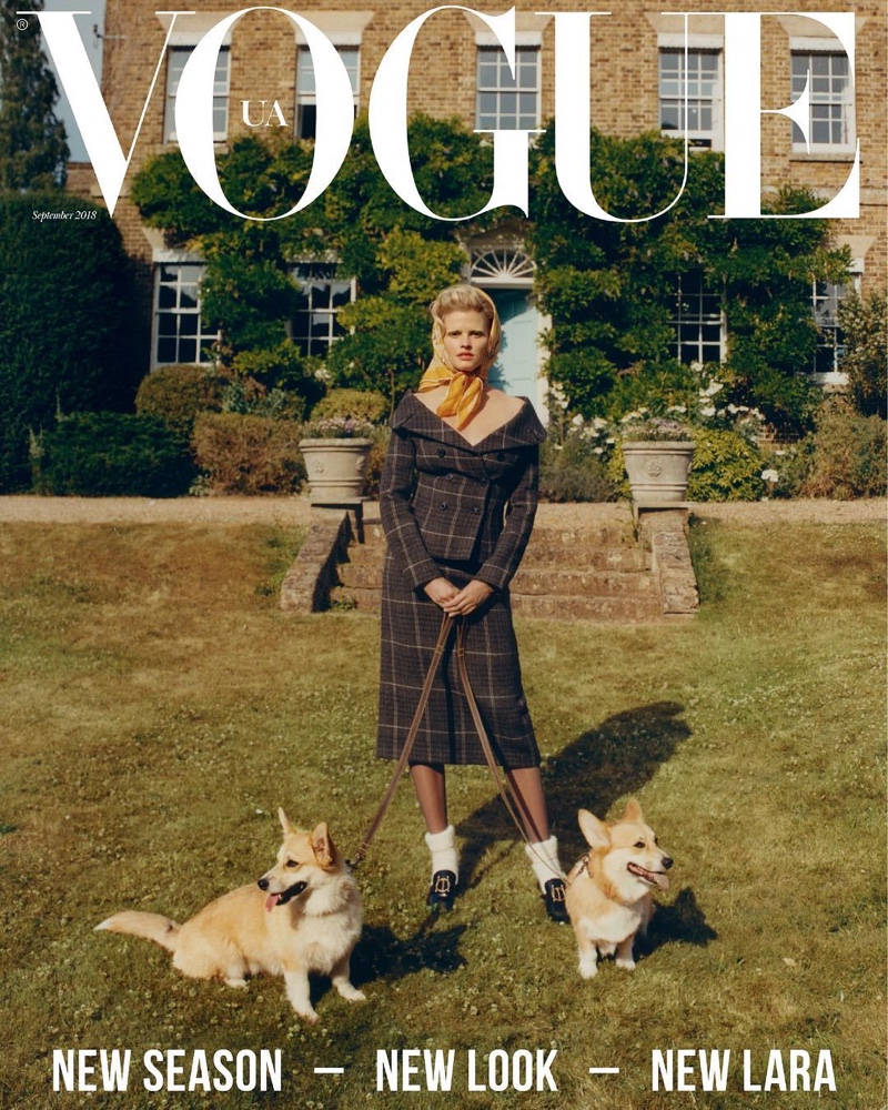 Lara Stone on Vogue Ukraine September 2018 Cover