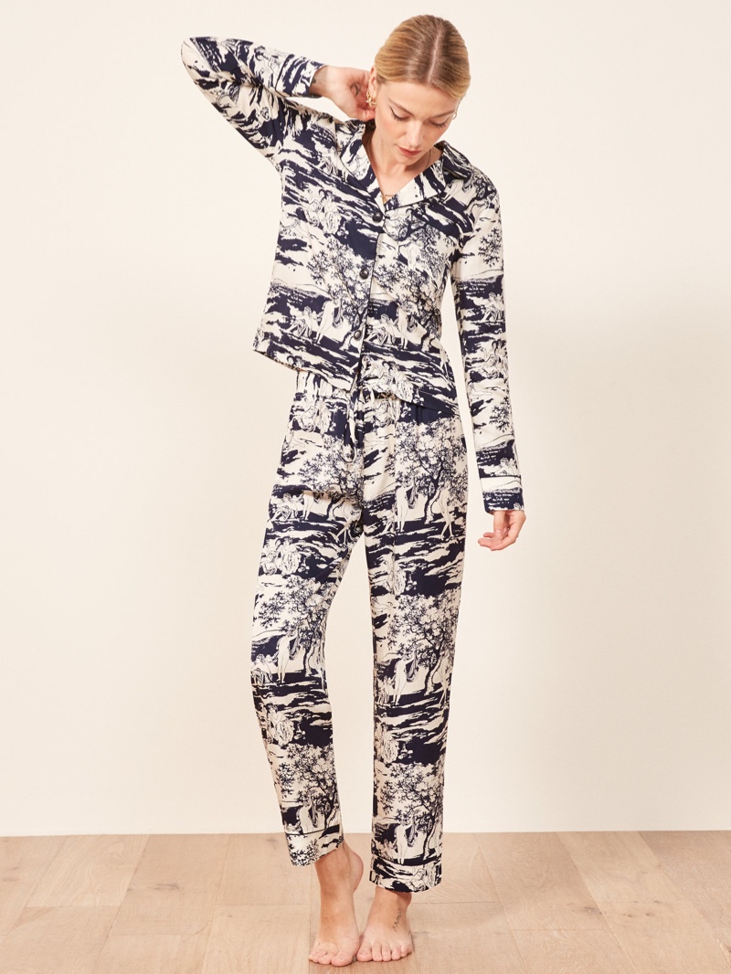 Reformation Pajama Set in Naked Lunch $98