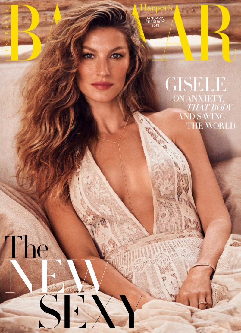 Gisele Bundchen on Harper's Bazaar Australia January-February 2019 Cover