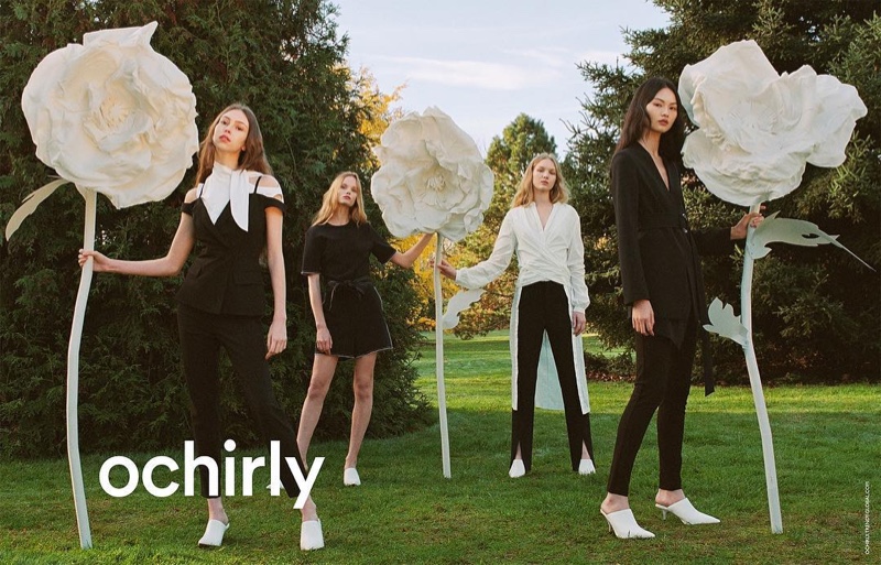 Lorena Maraschi, Polina Oganicheva, Jess PW and He Cong star in Ochirly spring-summer 2019 campaign