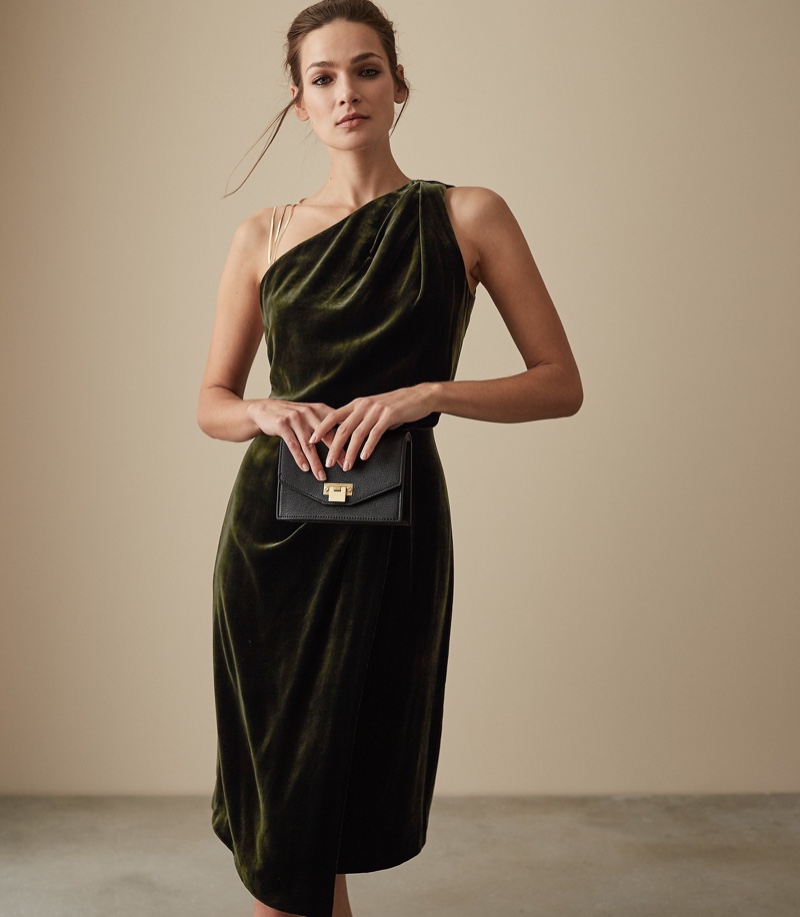 REISS Una Velvet Cocktail Dress $495