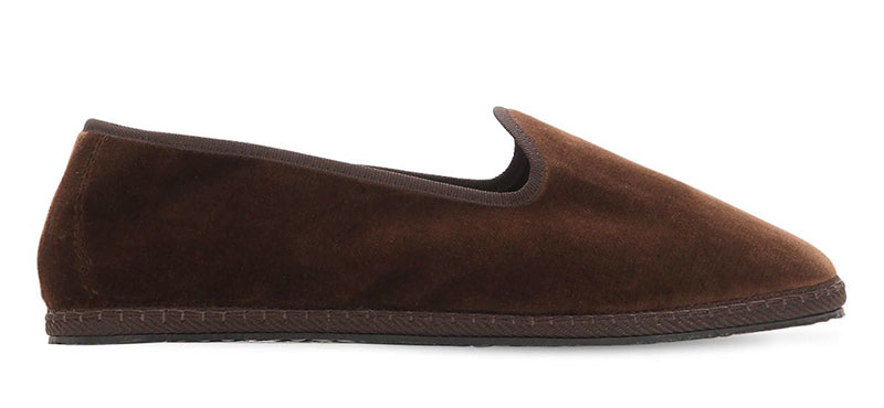 Vibi Venezia Cotton Velvet Espadrilles in Brown $102