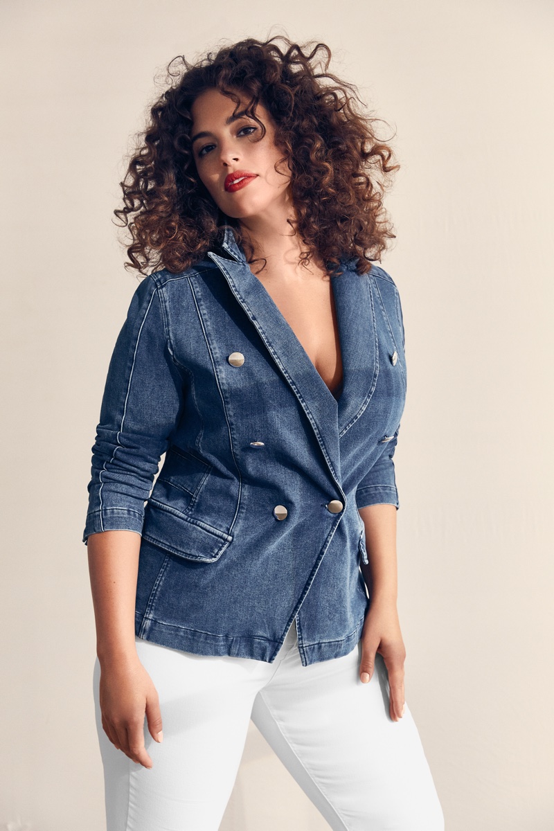 Curvy model Ashley Graham appears in Marina Rinaldi spring-summer 2019 campaign