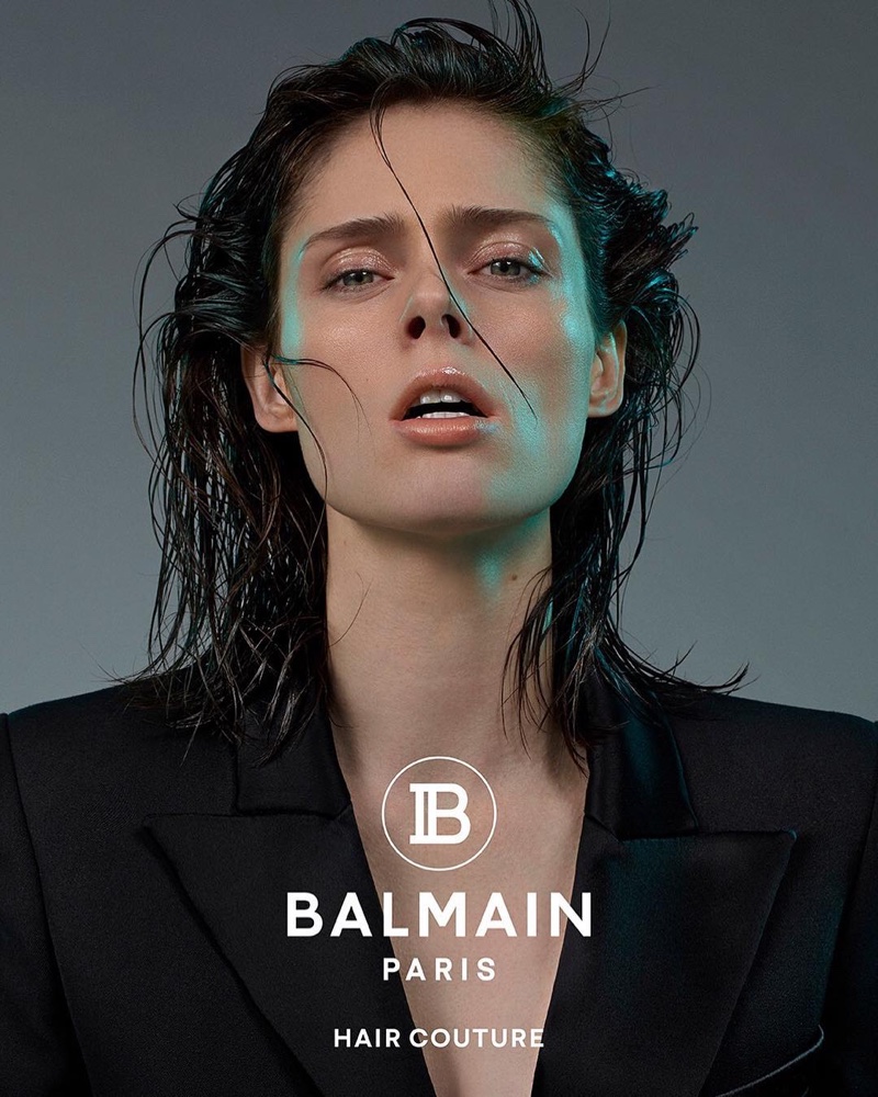 An image from the Balmain Hair Couture spring 2019 advertising campaign