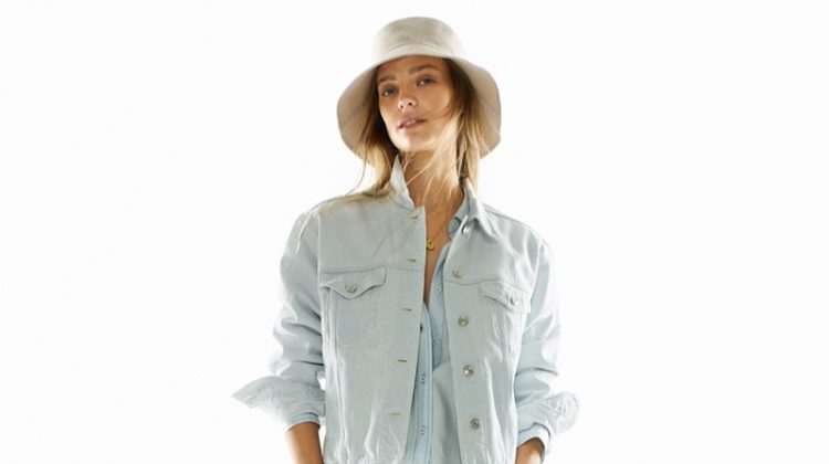 Ine Neefs has the blues in Mango's spring 2019 denim styles