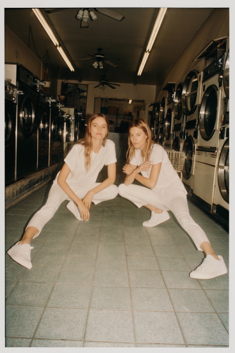 Camille Rowe and Tilda Lindstam front Rag & Bone March 2019 Denim project