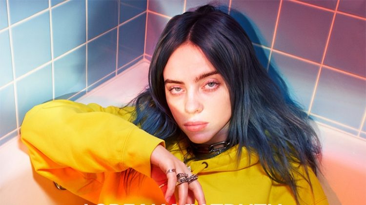 Posing in a tub, Billie Eilish appears in Calvin Klein #mycalvins campaign