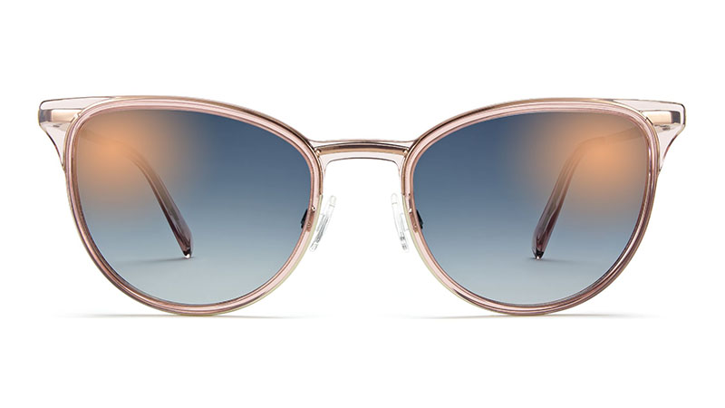 Warby Parker Lindley Sunglasses in Rose Water with Riesling $145