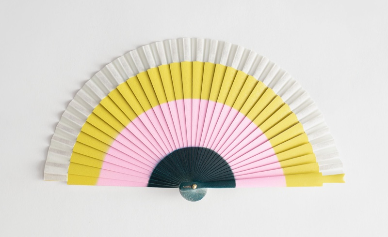 & Other Stories Wooden Striped Fan $99