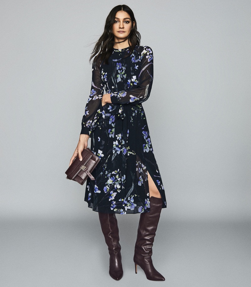 Reiss Hetty Floral Printed Midi Dress $180 (previously $370)