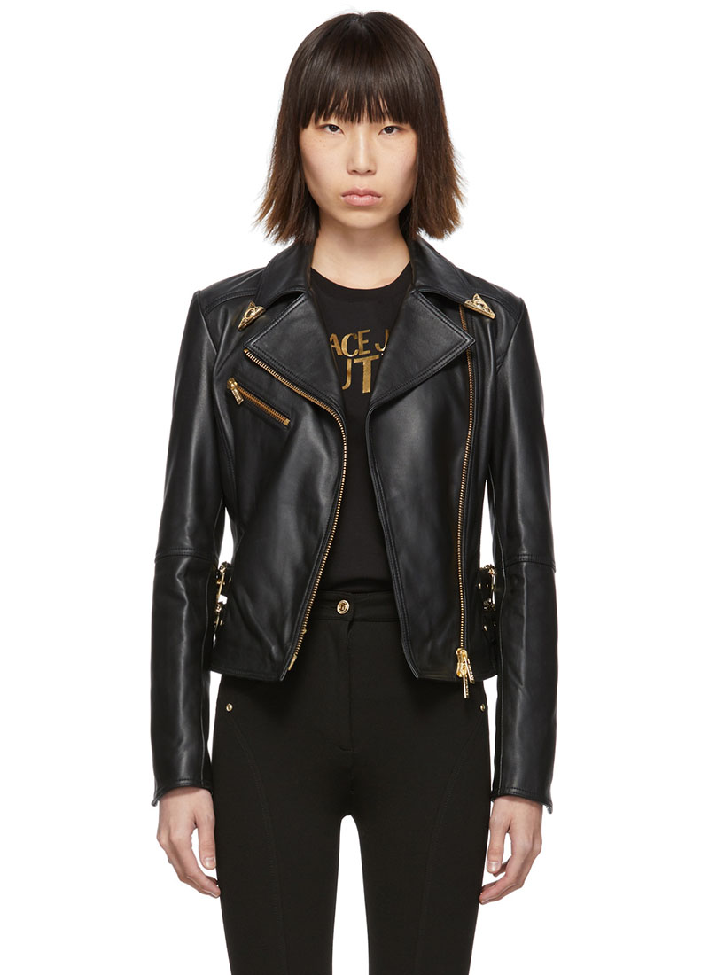 Versace Jeans Couture Leather Perfecto Jacket $1,175