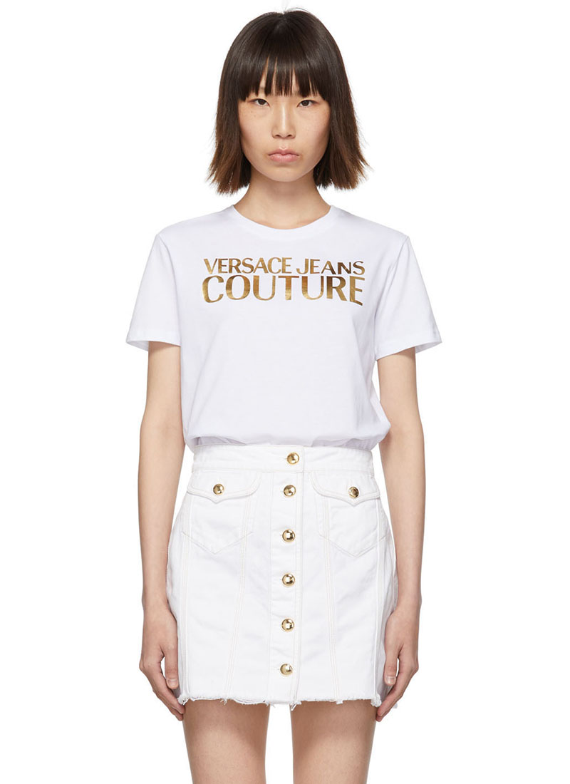 Versace Jeans Couture White Logo T-Shirt $125