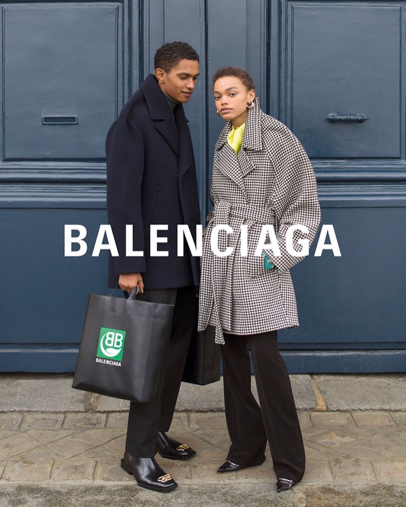 Matthew Seymour and Alesis Sundman front Balenciaga winter 2019 campaign