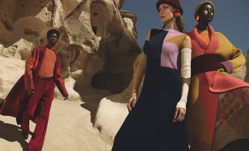 Alton Mason, Bella Hadid and Adut Akech front Missoni fall-winter 2019 campaign