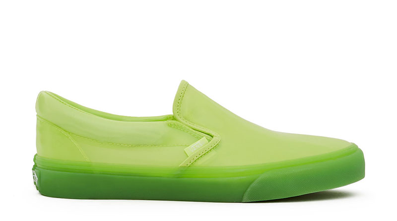 Vans x OC Transparent Classic Slip-On Sneaker in Sharp Green $70