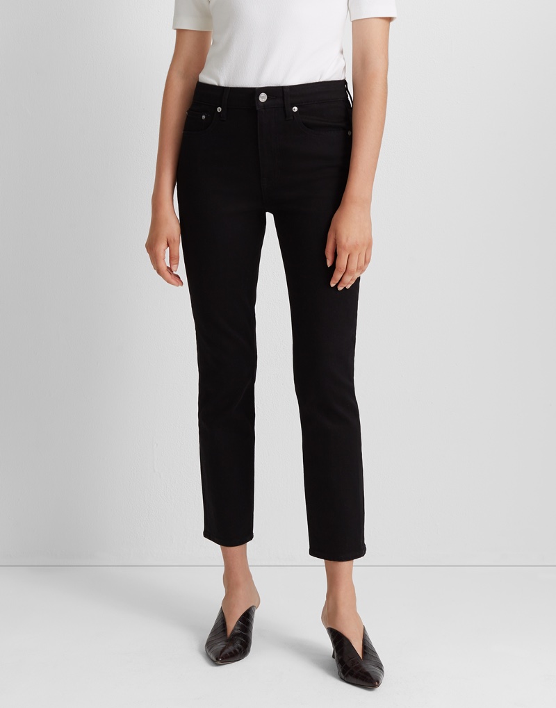 Club Monaco The High-Rise Skinny Jean in Black $129.50