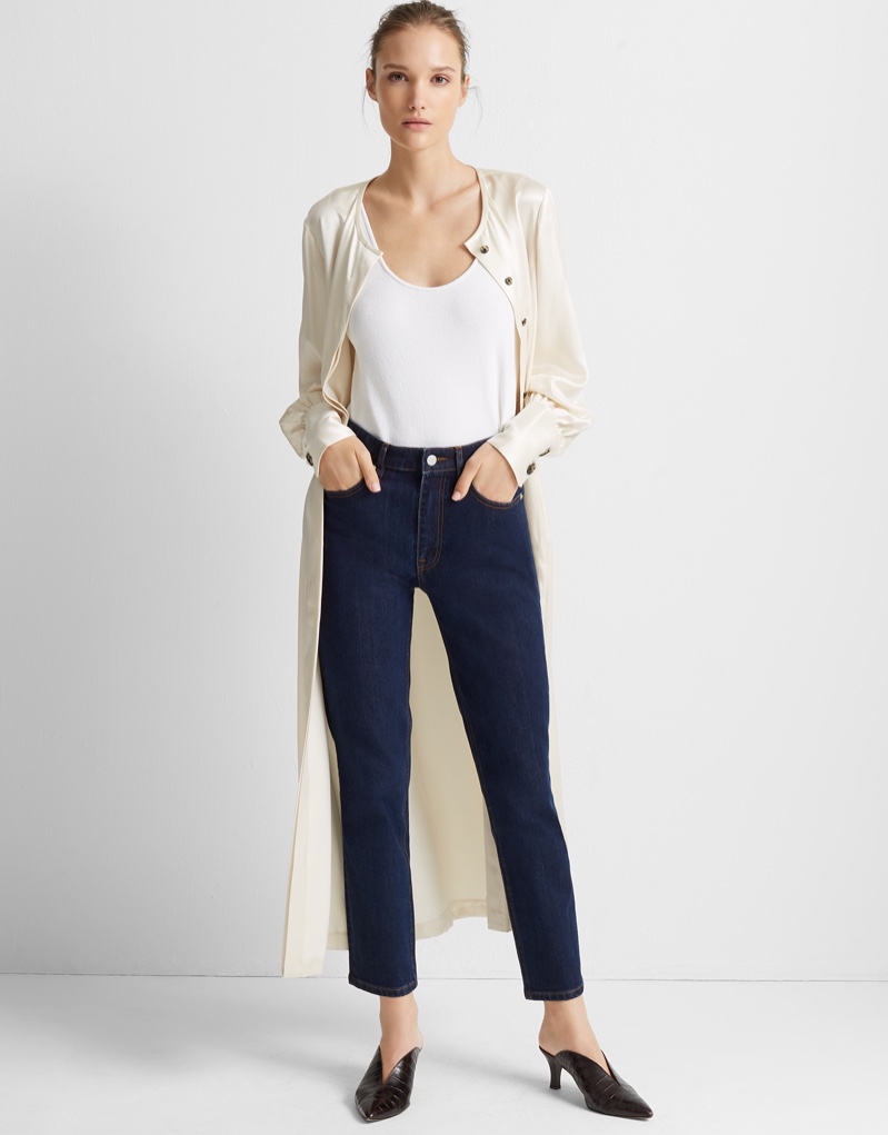 Club Monaco The High-Rise Skinny Jean in Blue $129.50