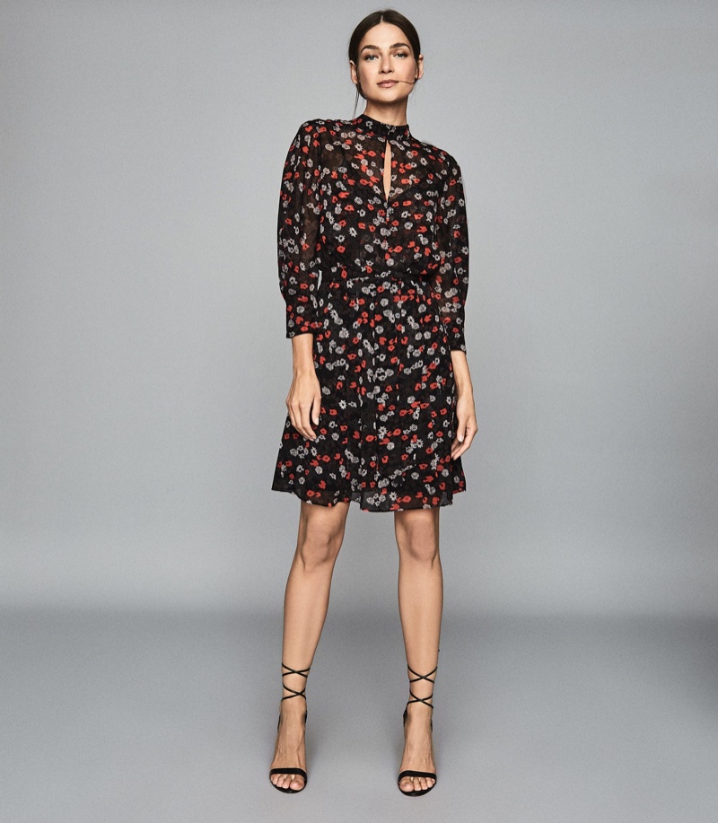 Reiss Peony Floral Printed Dress $320