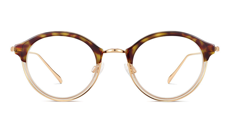 Warby Parker Saylor Glasses in Layered Cognac Tortoise with Polished Gold $145