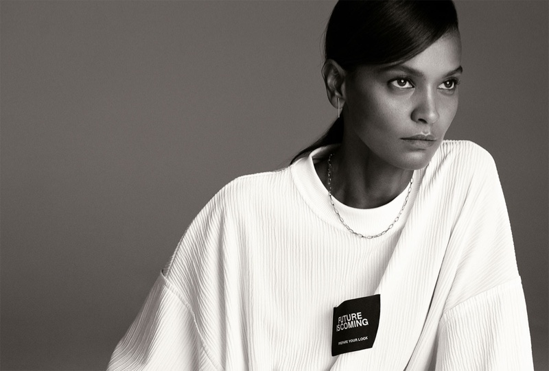 Liya Kebede stars in Zara Stay Minimal fall-winter 2019 editorial