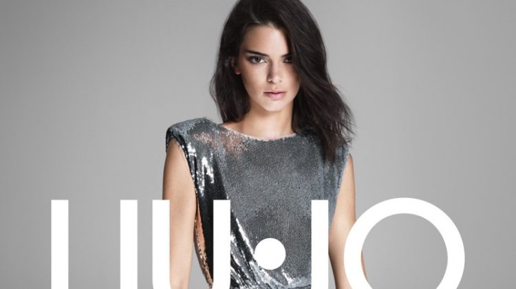 Model Kendall Jenner wear silver dress in Liu Jo spring-summer 2020 campaign.