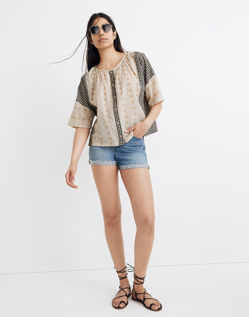 Ace&Jig Pattern-Mix Claude Top $230