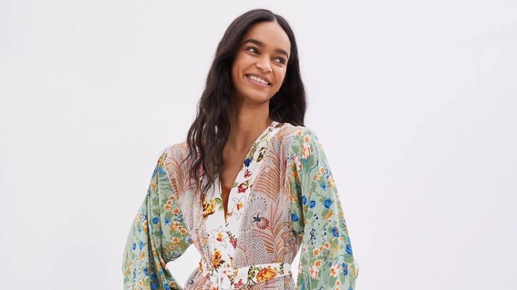 Anthropologie Dani Floral Kimono in Turquoise $118