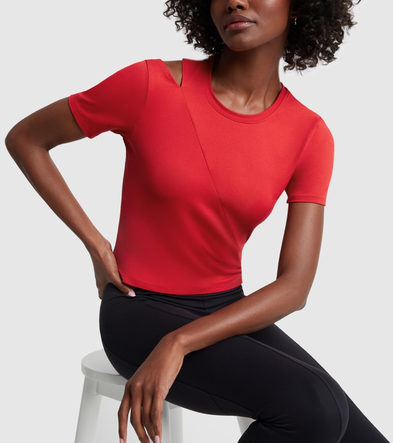 G. Sport x Proenza Schouler Short-Sleeve Cutout Top $155